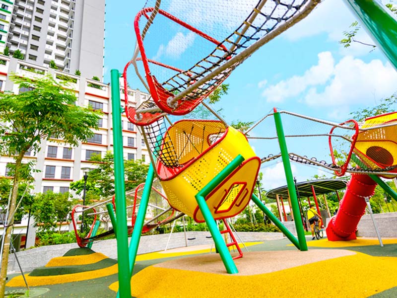 户外儿童组合爬网