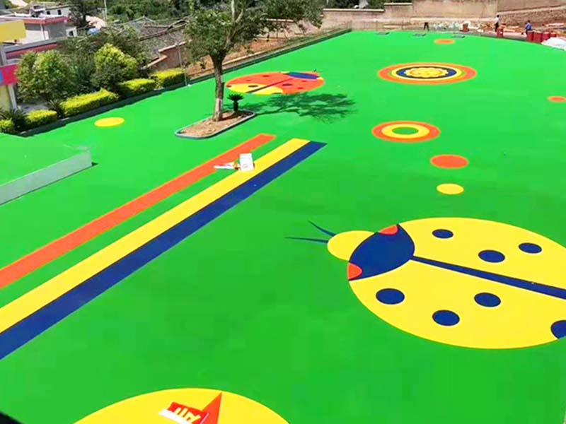 人行步道彩色塑胶跑道